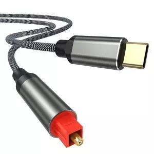 USB C to Toslink 광 오디오 케이블 단방향 5FT Type SPDIF 디지털 AUX 서라운드 사운드