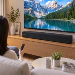 삼성 2.0사운드바 빌트인우퍼 내장 입체사운드 블루투스 옵티커 광단자 HDMI-ARC 벽걸이가능 리모컨-1