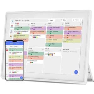 디지털 캘린더 벽 플래너 10.1인치 터치 스크린 스마트 사진 액자 | 전자식 사용 편의성 동기화 작업 관리 식사 가족 액자 엄마 선물 여성용