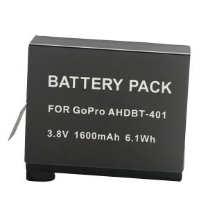 Gopro Hero 4 용 1600mAh 배터리 모션 카메라 액세서리 충전식 리튬 보관함