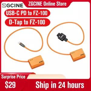 ZGCINE DTap FZ100 - NP-FZ100 더미 배터리소니 A7R V/A7 IV/A7S III/A7R IV 카메라용 브레이디드 와이어 D