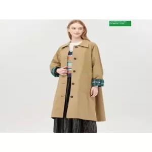 베네통 체크 블록 트렌치 코트 BACTA1641