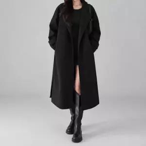 어던무드 고퀄리티 여성 롱코트 가을 겨울 오버핏 모직 코트
