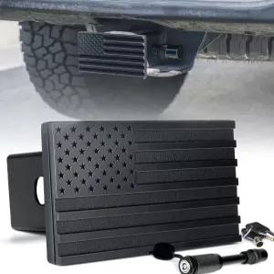 Xprite 알루미늄 일러 히치 커버 중장 2 리시버 그 핀 장치 포함 미국 금속 엠블럼 픽업 SUV 승용차 트럭