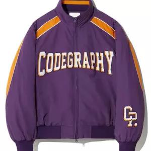 코드그라피 CODEGRAPHY CGP 레이싱 배색 나일론 점퍼_퍼플 CBCFUJP043PP