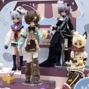 Boxedfurry 1/8 스케일 BJD 블라인드 박스 관절형 인형 데스크탑 장식품 수집용 휴일 선물 모델