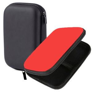 SQUEQU 2팩 하드 드라이브 케이스 2.5인치 HDD 및 SSD 외장 드라이브 저장 가방 정리함 EVA 커버 지퍼 파우치 CANVIO BASICS WESTERN DIGITAL WD ELEMENTS MY PASSPORT SEAGATE BACKUP PLUS용