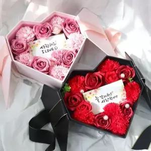 스터닝팩토리 비누꽃 카네이션 하트 용돈박스 어버이날 카네이션용돈박스 어버이날선물