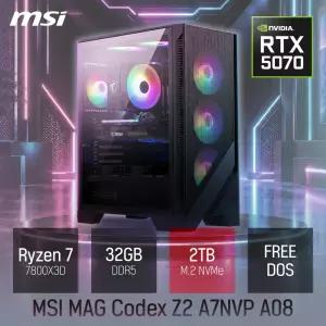 ⓒ MSI MAG Codex Z2 A7NVP A08 R7-7800X3D RTX 5070 게이밍 32GB 2TB / 고성능 편집용 브랜드 PC