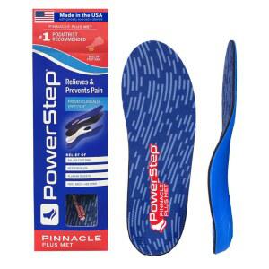 POWERSTEP PINNACLE PLUS MET 발바닥 앞부분 깔창 신발 중족골 아치 지지 모튼 신경종 중족골 패드 미국산 (M 6-6.5 F 8-8.5)