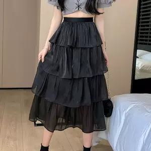 여름 여성 밴딩 롱스커트 캉캉디자인 예쁜 롱치마