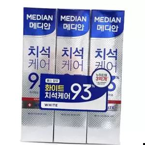 메디안 치석 케어 미백 화이트 치약 3개입 120g