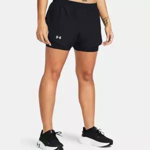 언더아머 UNDER ARMOUR 1382440 여성 UA 플라이-바이 투인원 쇼츠 레깅스 반바지