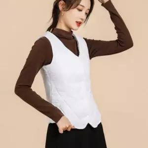 초경량 브이넥 패딩 여성 조끼 등산 일상룩 베스트