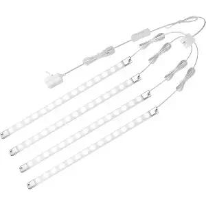 Cefrank LED 케이스 조명 4 그인 캐비닛 키트 6000K 알루미늄 하우징 ETL 2V 배선 600 루멘 6.6피트 코드