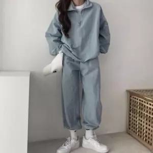 여성 홈웨어 편안한 반집업 데일리 세트 원픽 셀파 여름 트레이닝복 무지 츄리닝
