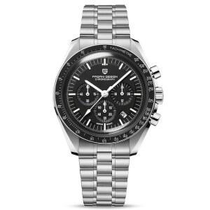 롤스티미 파가니 디자인 1701 V6 남성용 크로노그래프 40MM 사파이어 VK63 | 쿼츠 다이얼 스테인리스 스틸 100미터 방수 스포츠 시계