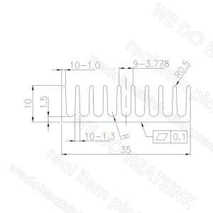 우리는 방열판 5pcs 35x35x10mm 슬롯을 수행 VGA CPU BGA PC 보드 용 열 자가접착 테이프 냉각  양극  알루