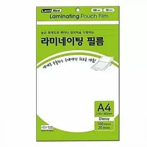 라미에이스 코팅지 A4 100mic 20매입 223X313mm 갑 (10개입) 인쇄물코팅 라미네이팅지 라미네이팅필름