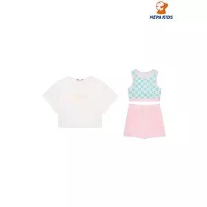 [하프클럽/네파키즈]NEPA KIDS 네파키즈 여아 썬키스트 래시가드 3PCS 세트 KL43007