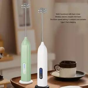 전동 우유 거품기 휴대용 커피 핸드헬드 무선