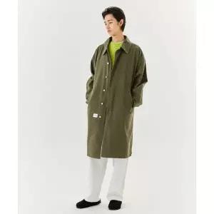 MARK GONZALES OVERSIZED BALMACAAN COAT - KHAKI