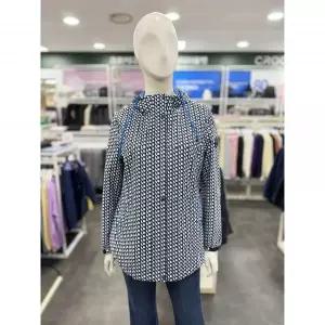 한정수량 [크로커다일레이디] 기하학 프린트 중기장 점퍼 CLES-JP205 2856858