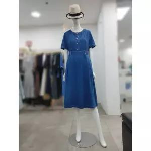 한정수량 SI 라운드 밴딩 데님 원피스 SMO1125340BL 2856821