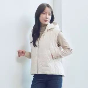 PWX Q326-6451-63 여성 스탠드넥 경량 패딩 베스트 패딩조끼 간절기패딩