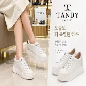 [탠디]여성 캐주얼 소가죽 스니커즈 키높이 8cm X2Q4A217FEOC_SH