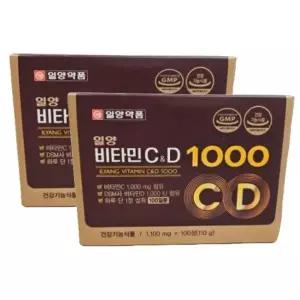[하프클럽/기타]일양약품 일양비타민C앤D 1000, 1,100g X 100정 2개