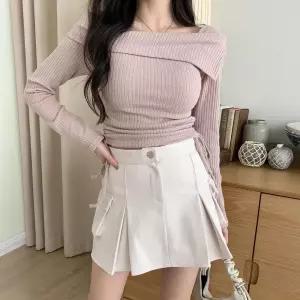 위드썸띵 카고스커트 미니스커트 모직스커트 모직치마 플레어스커트  여성스커트 여자치마