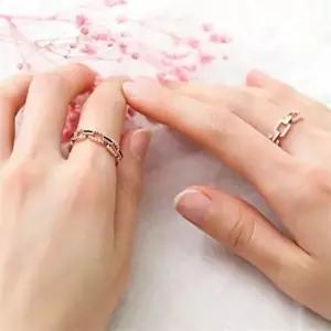 여성 반지 체인 반지 레이어드 데일리 심플 얇은 주얼리 큐빅 가느다란-WFQZ7LU