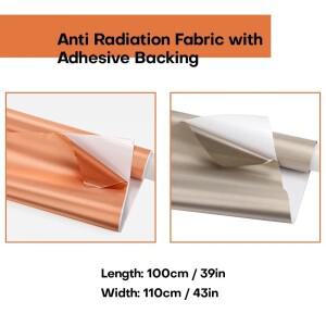 [호환품]자기 접착 파라데이 원단 EMF/RFID/RF 차폐 천 구리 니켈 방사선 차단 신호 DIY용