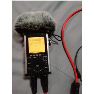 TASCAM DR22WL 용 야외 인공 모피 윈드 머프 앞유리 마이크 커버 블루 맨티스 데드 캣 팝 필터