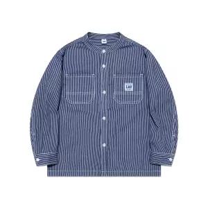 [롯데백화점]리키즈 키즈 스트라이프 데님 셔츠 네이비 LK2501SH01NA