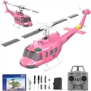 OYDL RC ERA C032 UH-1 Huey 1/48 스케일 헬리콥터 6CH 2.4G 자이로 안정화 항공기 뒤집힌 상태로 비행