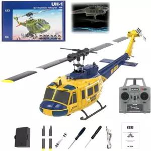 ROUASD RC ERA C032 UH-1 휴이 헬리콥터 성인 초보자용 1/48 스케일 6CH 2.4G 6축 자이로 원격 조종 안정화