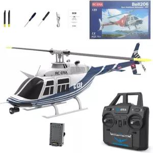 RC ERA C138 1/30 스케일 206 헬리콥터 - 2.4G 6CH 에일러론 없음 원격 조종 고도 유지 광학 흐름 위치