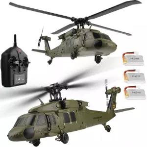 Ssccgym K170 UH60L 원격 조종 헬리콥터 항공기 2.4Ghz 4CH RC 에일러론 없는 6축 자이로스코프 지원 고도