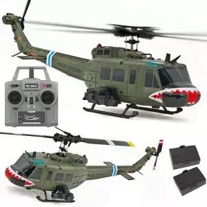 315MM UH-1 원격 조종 헬리콥터 항공기 성인 전용 전문가용 6CH C032 고도 유지 브러시리스 모터 광학 흐름