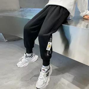 스마일레터링조거팬츠 아동 봄가을 공용 팬츠 남아 츄리닝 트레이닝 주니어 조거 공용바지 면