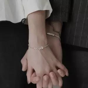 세트 데일리 팔찌 커플 플라워 실버 1+1 라인 엔틱 AWFL7LYE