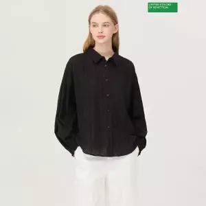 [베네통]펀칭 자수 카라 블라우스 BABL11541_P435475644