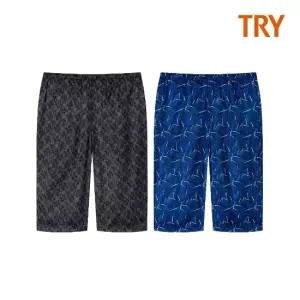 TRY 트라이 남성 고급스러운 패턴 인견 7부 파자마하의