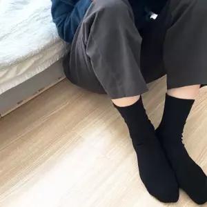 무압박 골지 양말 블랙