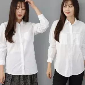 셔츠 여성 블라우스 화이트 루즈핏 기본핏 남방 정장 긴팔 가을 스판