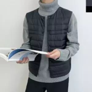 2L-OTT JW2000 남자 경량 패딩 조끼 투웨이 넥라인 사무실 이너 남성