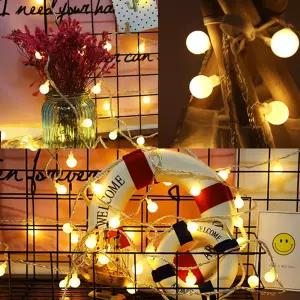 LED 앵두전구 40구 6m (USB타입)LED띠조명 LED방울 가랜드 트리 파티용 장식 전구 크리스마스 볼전구 볼조