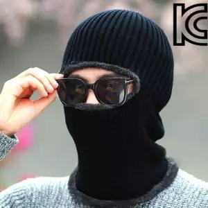 니트 바라클라바 남성 여성 모자 넥워머 일체형 스키 보드 융털 기모 방한 털모자 목토시 자전거 낚시